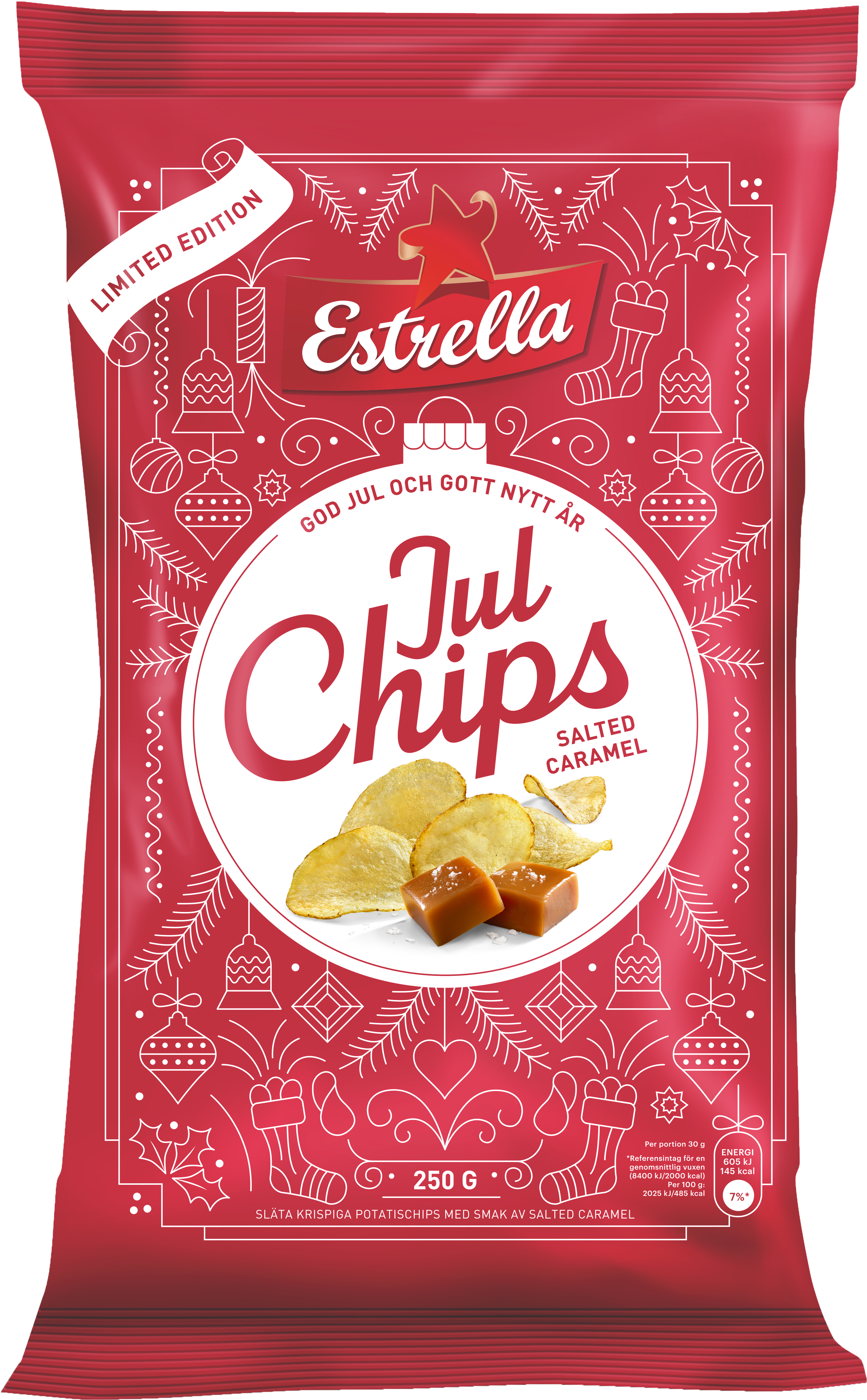 julchips caramel frilagd ratt